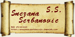 Snežana Šerbanović vizit kartica